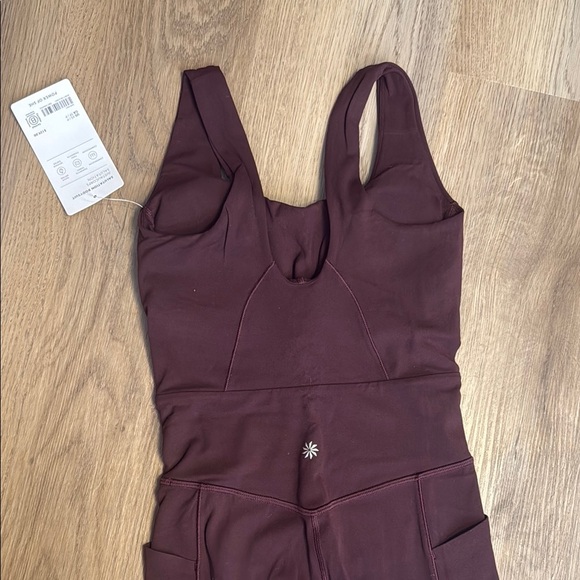 Athleta Burgundy Jumpsuit NWT XS - Picture 5 of 6